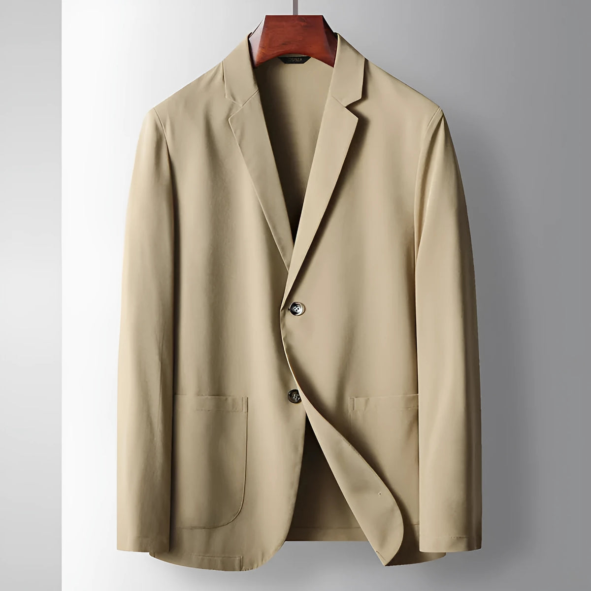 Men's lightweight polyester suit jacket, long sleeve, straight hem, anti-wrinkle, six colours, sizes 170-195