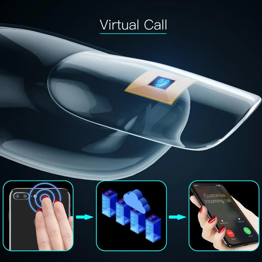 JAKCOM N3 Smart Nail Chip in red, wireless NFC sensor nail chip for mobile phone touch activation.
