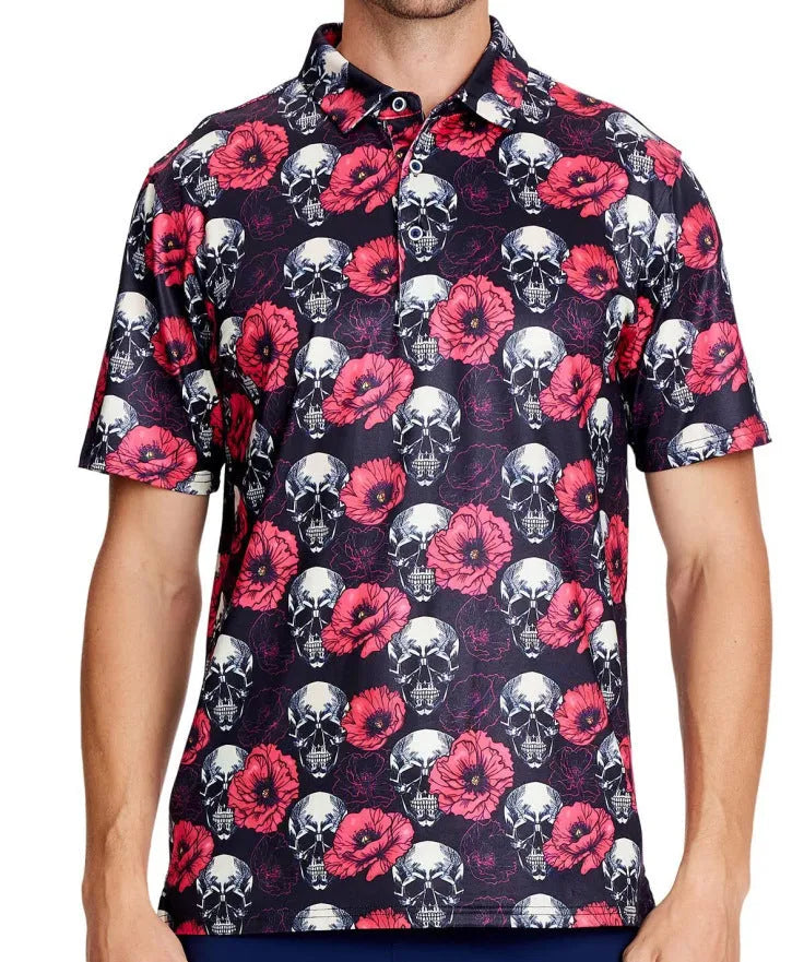 3D printing men's short sleeve t-shirt with zipper decorations on mesh fabric in Japanese retro style