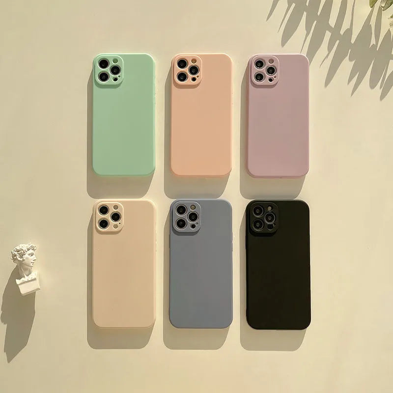 Frosted matte TPU phone case for iPhone 14 in slate blue colour.