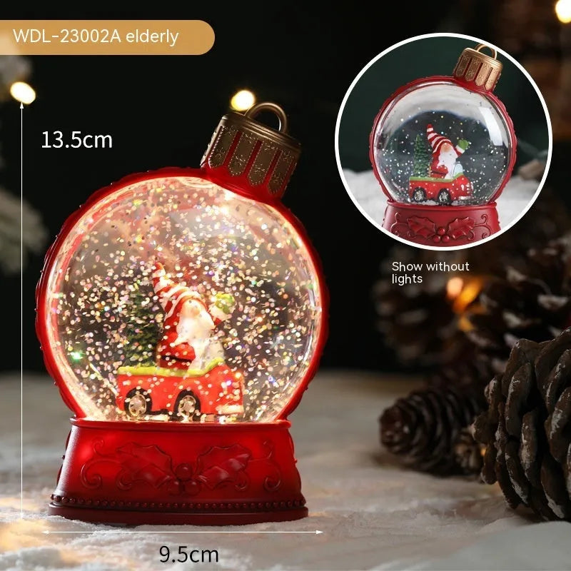 Plastic Christmas figurine LED candle light in snowman design with flickering flame effect