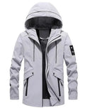 Men's chemical fibre blend jacket in black, green or grey, sizes L to 4XL