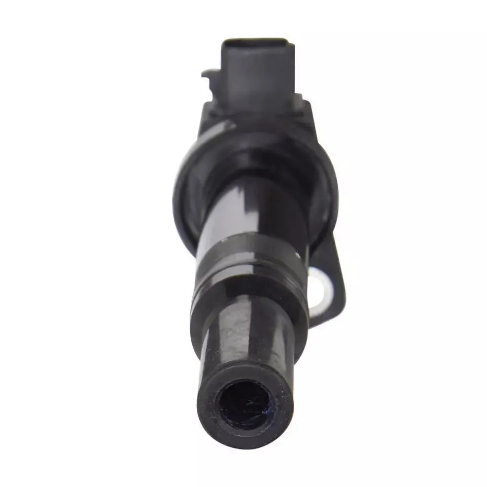 Black Hyundai ignition coil with part number 27301-3E400 DQ9101E for 4-cylinder engines.