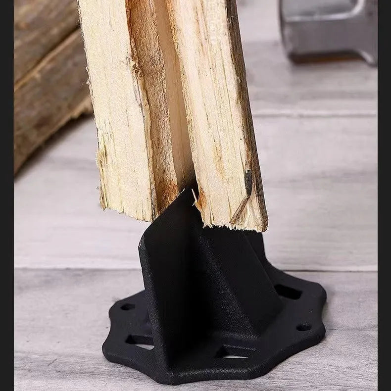 Small square wood splitter with cast iron head for household wood cutting