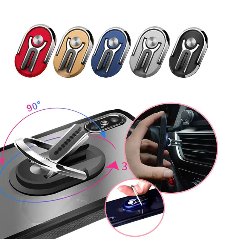 Universal mobile phone bracket with 360-degree rotation in multiple colour options