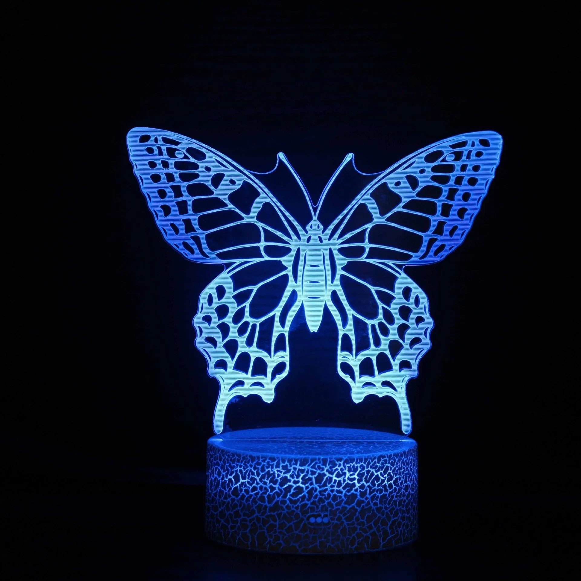 Acrylic 3D small night USB table lamp with 4mm light guide plate on 9.5x4cm base in colourful options