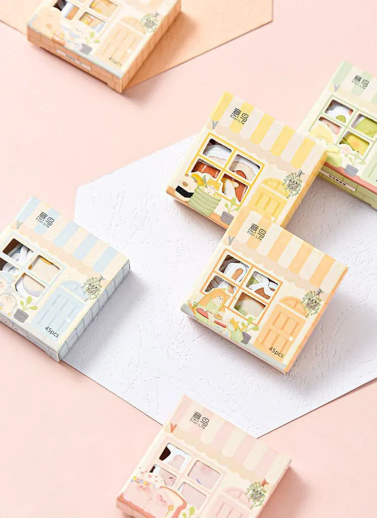 Penguin-themed paper account and decoration stickers in various widths from 20mm to 50mm