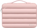 Velvet laptop storage bag with cotton down shrink compartment in black, pink, light brown or sand colour