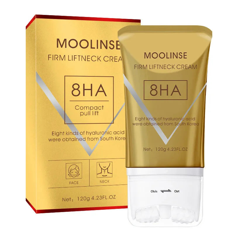 120ml neck cream jar with massaging applicator for lifting and firming neck treatment