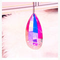 8cm electroplated colour crystal Christmas tree pendant decoration creating rainbow light effects in garden setting