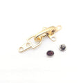 Alloy metal aircraft buckle decoration measuring 5.85cm in bronze gold gun silver finishes