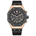 Men's multifunctional waterproof quartz chronograph watch with 13mm thickness and three strap options