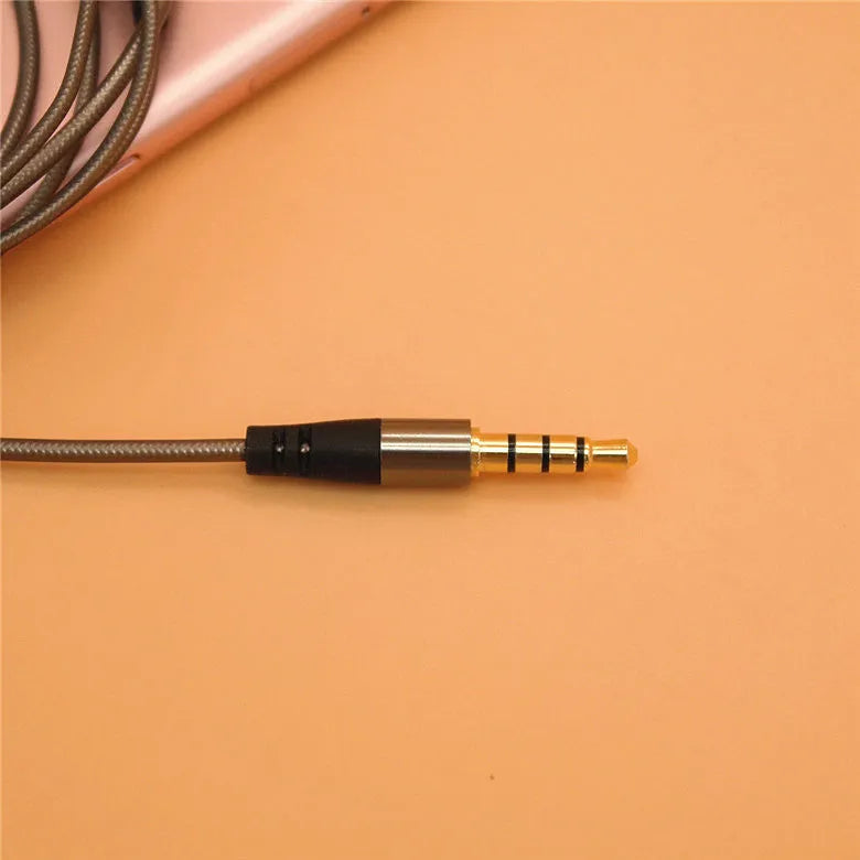 Titanium grey metal in-ear headphones with detachable cable and 8mm drivers