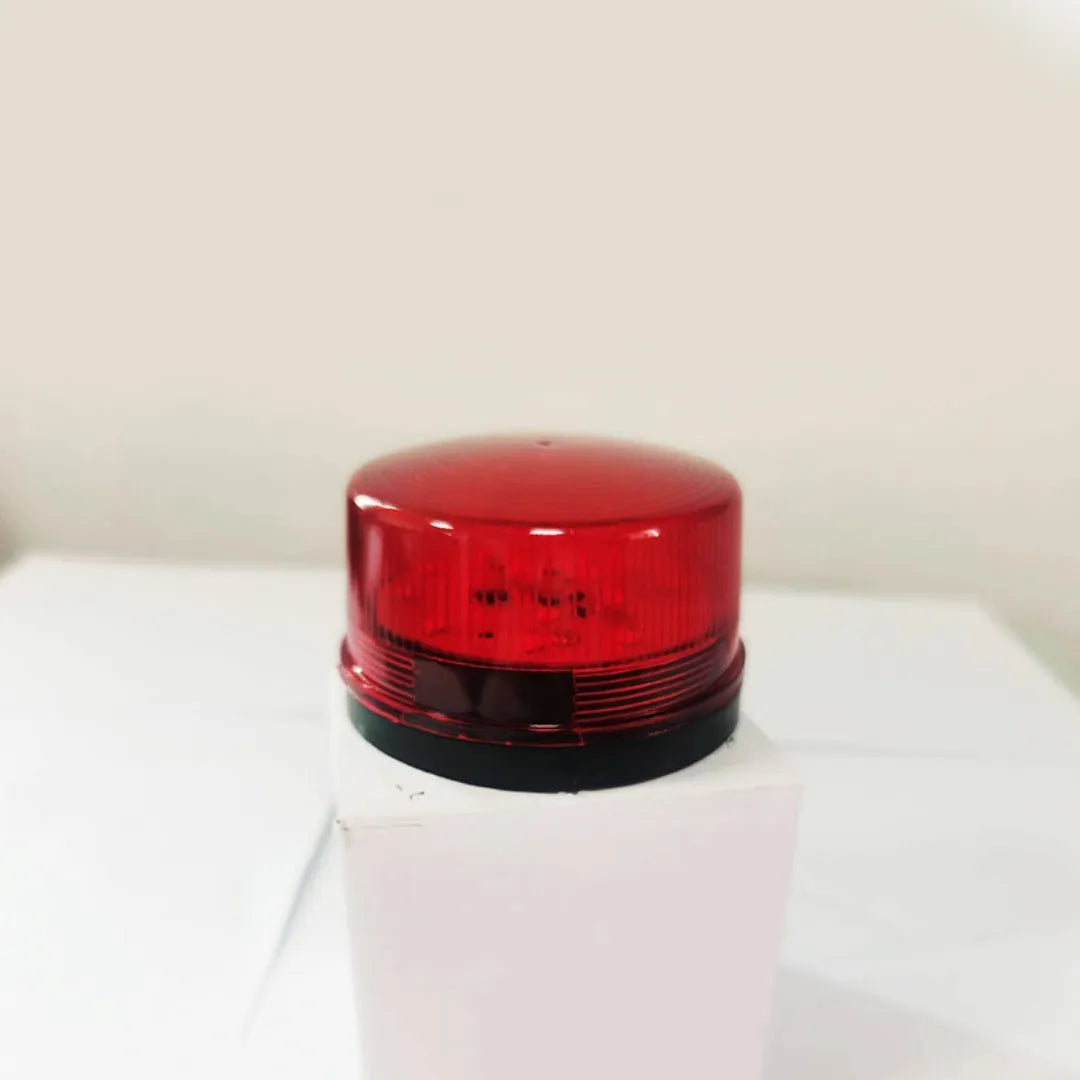HC-79 24V warning light with 73mm diameter polycarbonate housing and mounting base