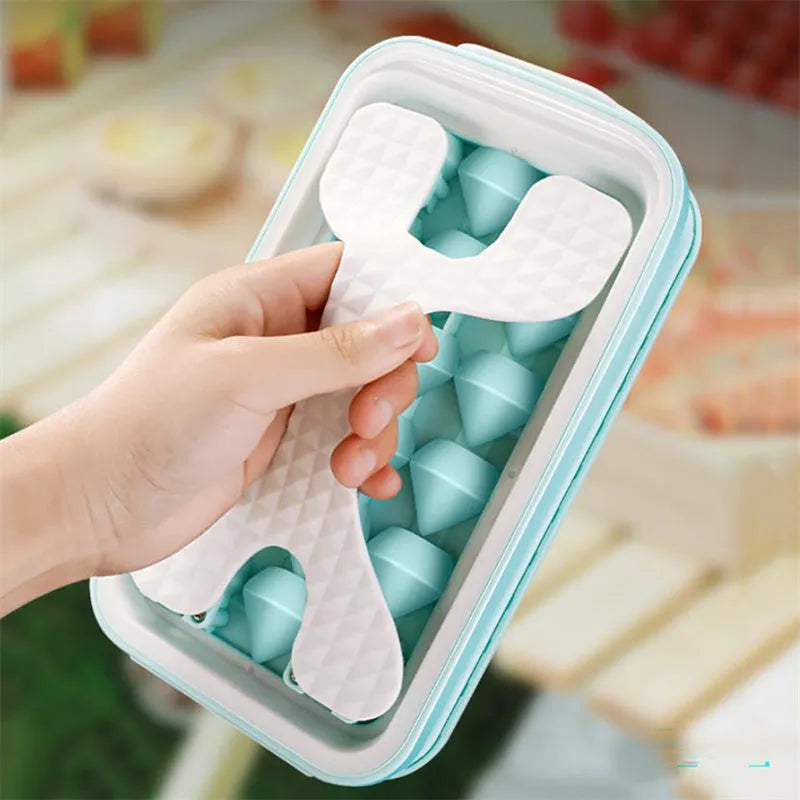 Silicone ice ball mould water bottle showing 2-in-1 design with modern minimalist style