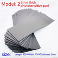 Seal pottery calligraphy painting light-sensitive mat in black and gray, 330x110mm with 7mm 4mm 2mm thickness options