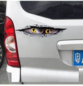 Tiger Eye and Eagle Eye 3D car bumper stickers measuring 10x35cm with detailed eye designs on HD transparent PVC material