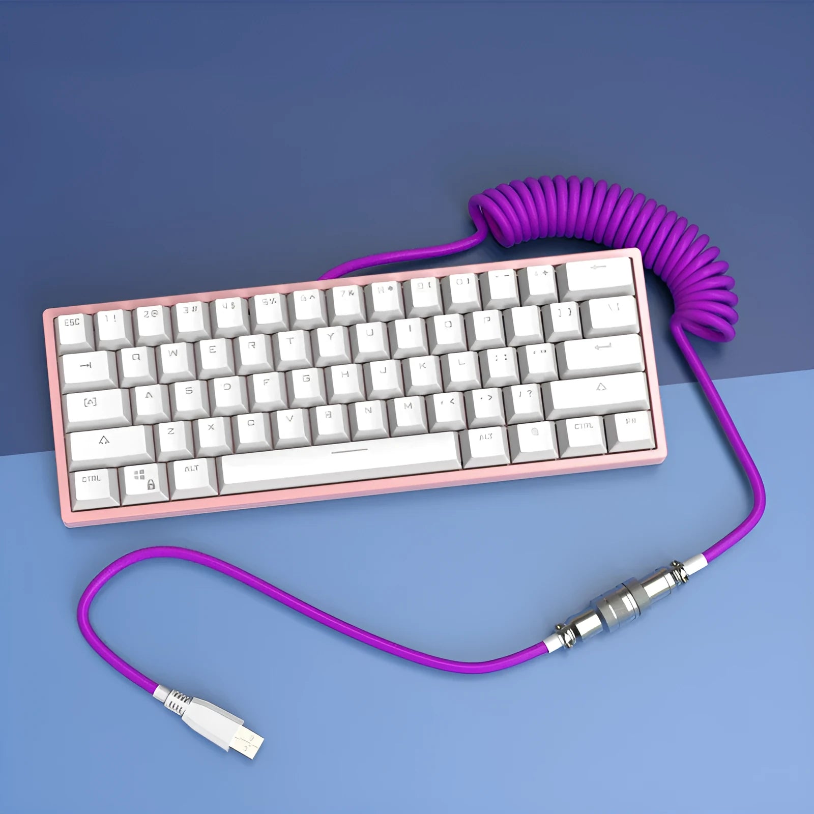 Type-C detachable mechanical keyboard cable in multiple colours with USB connector