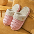 Plaid detachable slippers with plush lining and EVA soles in multiple colours for women and men