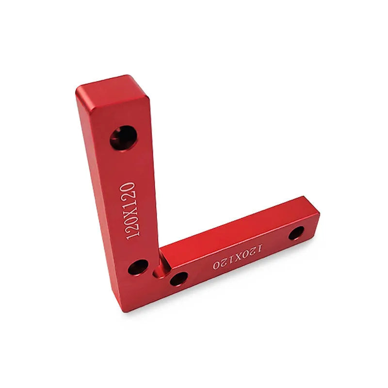 Aluminium alloy woodworking right angle positioning block with scale for jigsaw cuts
