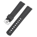 20mm original style watch strap with silver buckle in multiple colour options including black, blue, green, and pink.