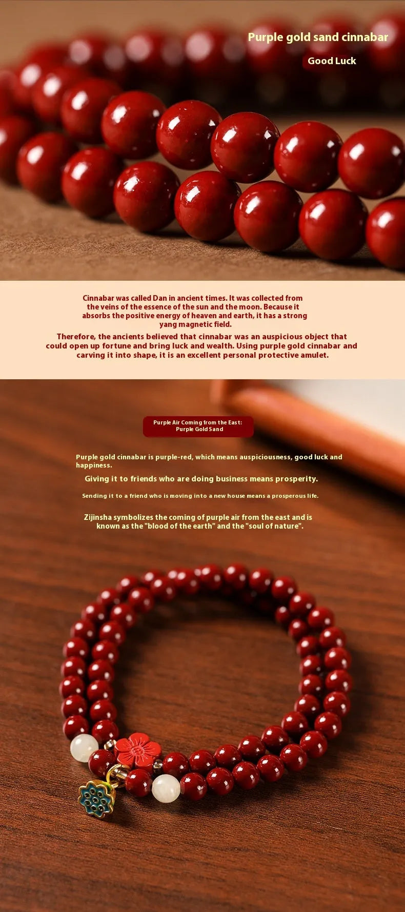 Hand-woven purple gold sand double circle bracelet with a 6mm lotus seedpod bead.