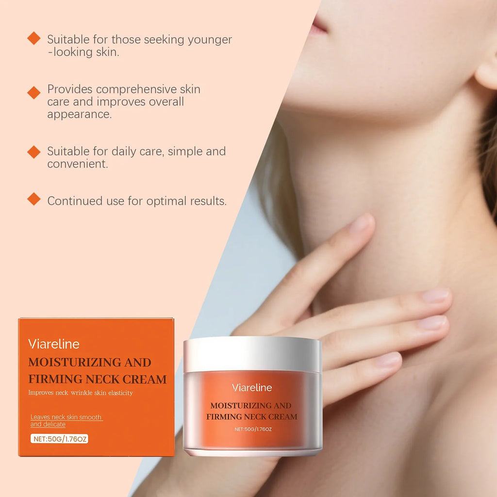 50g Daily Neck Contour Skin Moisturising Care Cream jar with compact 6.3cm packaging