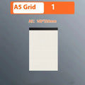 Tearable writing pads in A5, B5, A4 sizes with 80 sheets, available in blank, grid, and horizontal line rulings