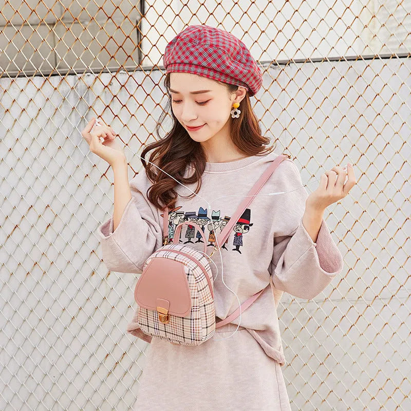 One shoulder diagonal phone bag in PU fabric, shown in multiple colours with carrying style options.