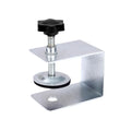 Drawer panel fixing clip in stainless steel or galvanized construction with multiple format options