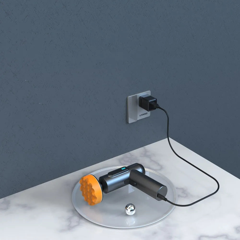 Wireless floor polishing machine with 7.7cm disc, ABS housing, and lithium battery for household grinding tasks