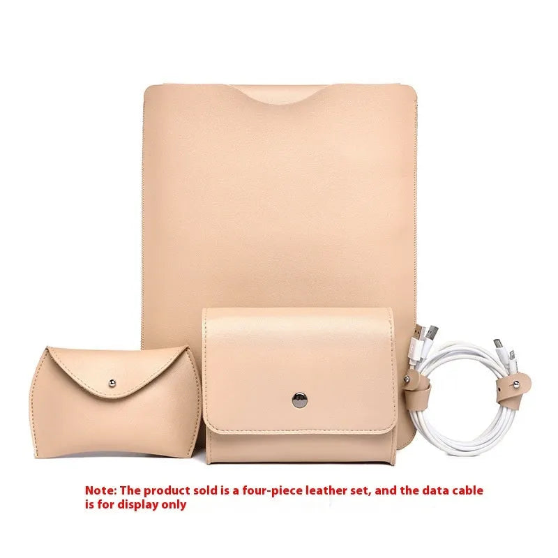 Lock Edge Notebook Leather Liner Bag set showing four imitation leather protective covers in different colours