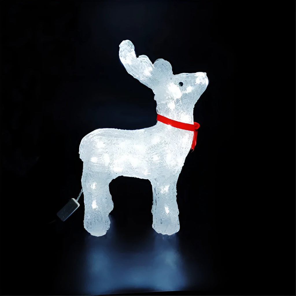 LED acrylic outdoor 3D modelling deer lamp for Christmas display in warm light