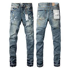 Black men's slim fit skinny jeans with straight leg pencil pants cut and button fly