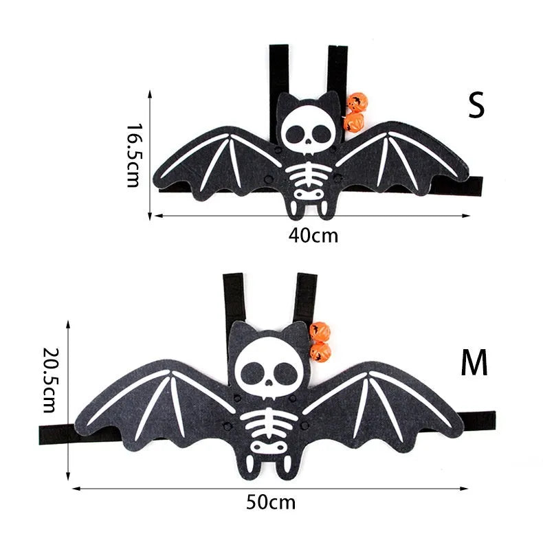 Halloween batwing costume for cats in felt fabric with bat wing design