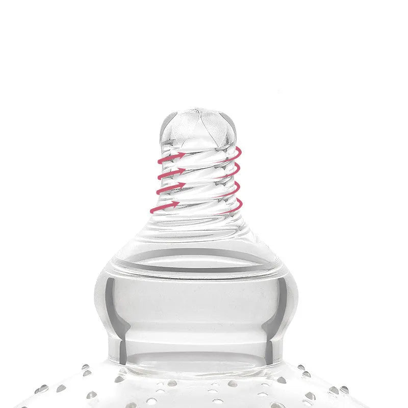 Silicone nipple protectors for breastfeeding mothers in transparent and pink colours