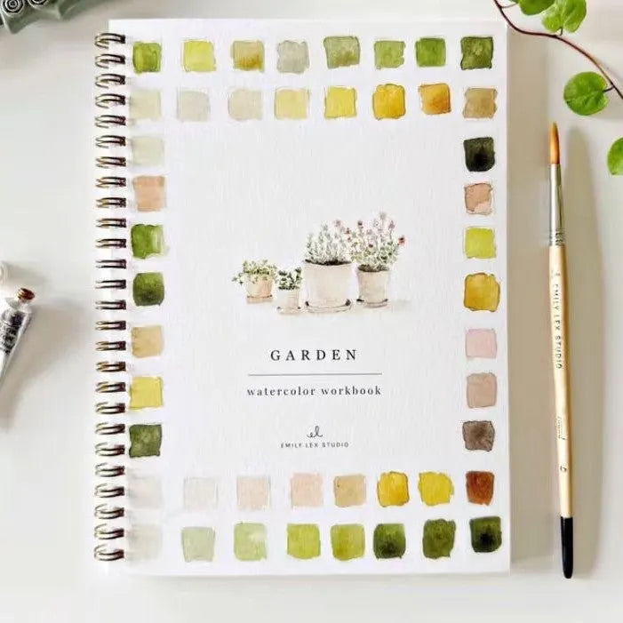 Portable household paint box with twelve natural pigment colours in a fashionable compact palette set for artists and students