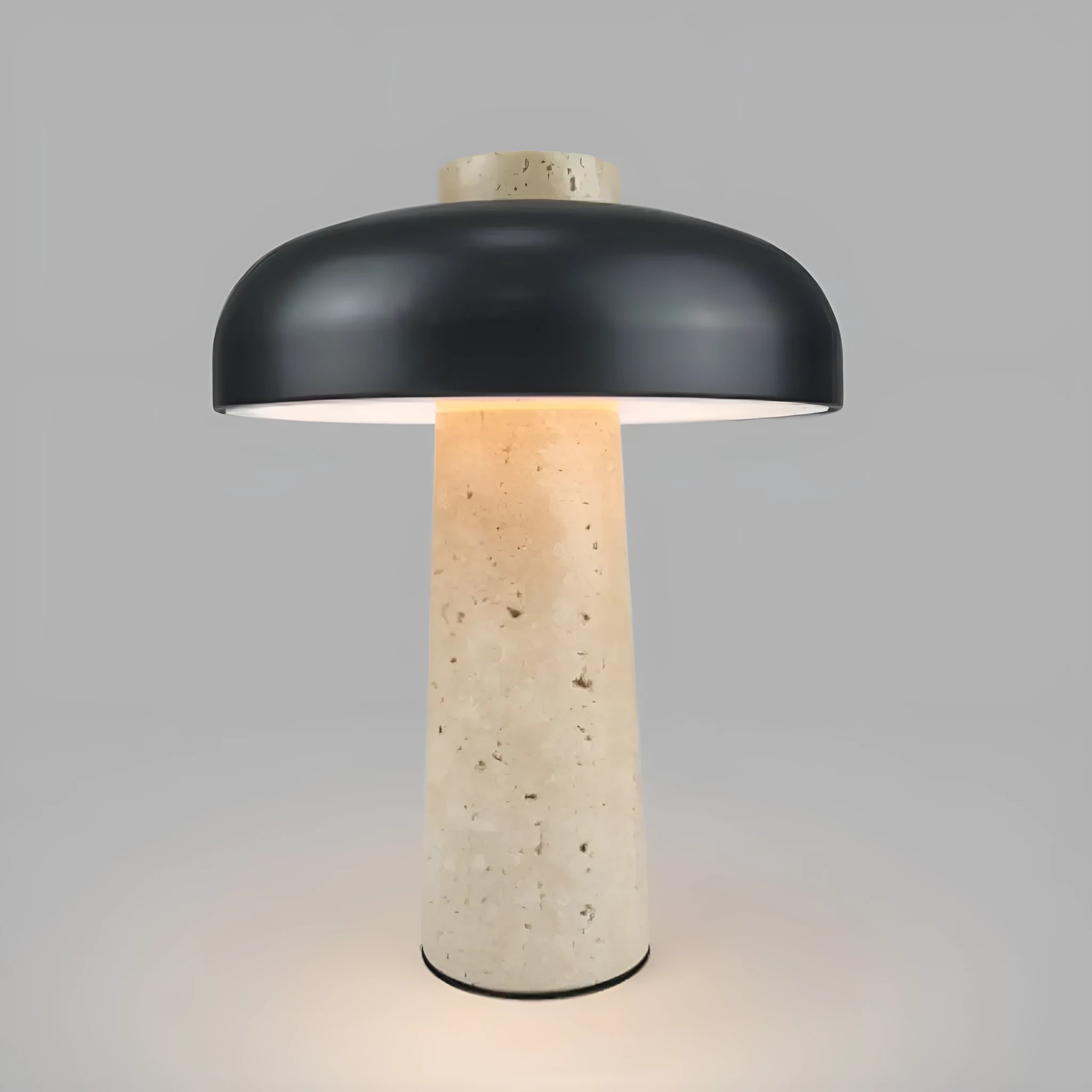 Modern silver alloy desk lamp with touch control and USB Type-C charging port.