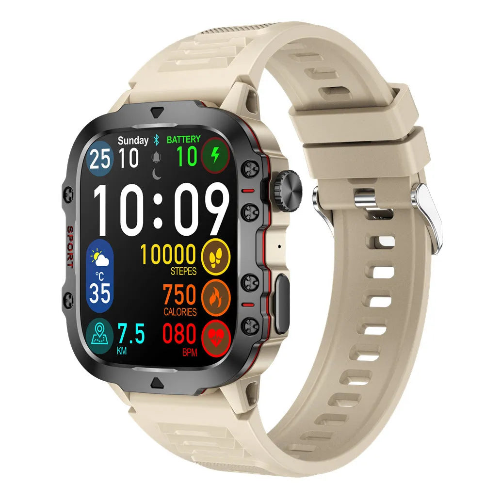 QX11 Smart Bluetooth Watch in black with zinc alloy case and TFT screen for health monitoring