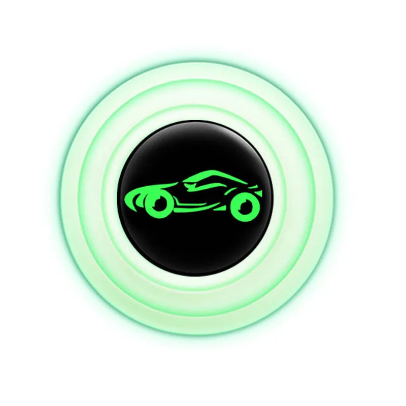 Black and luminous silicone car door shock absorber pads measuring 20 mm.