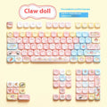 Clip Doll mechanical keyboard key cap set with cute doll design, sublimation printing, in protective box