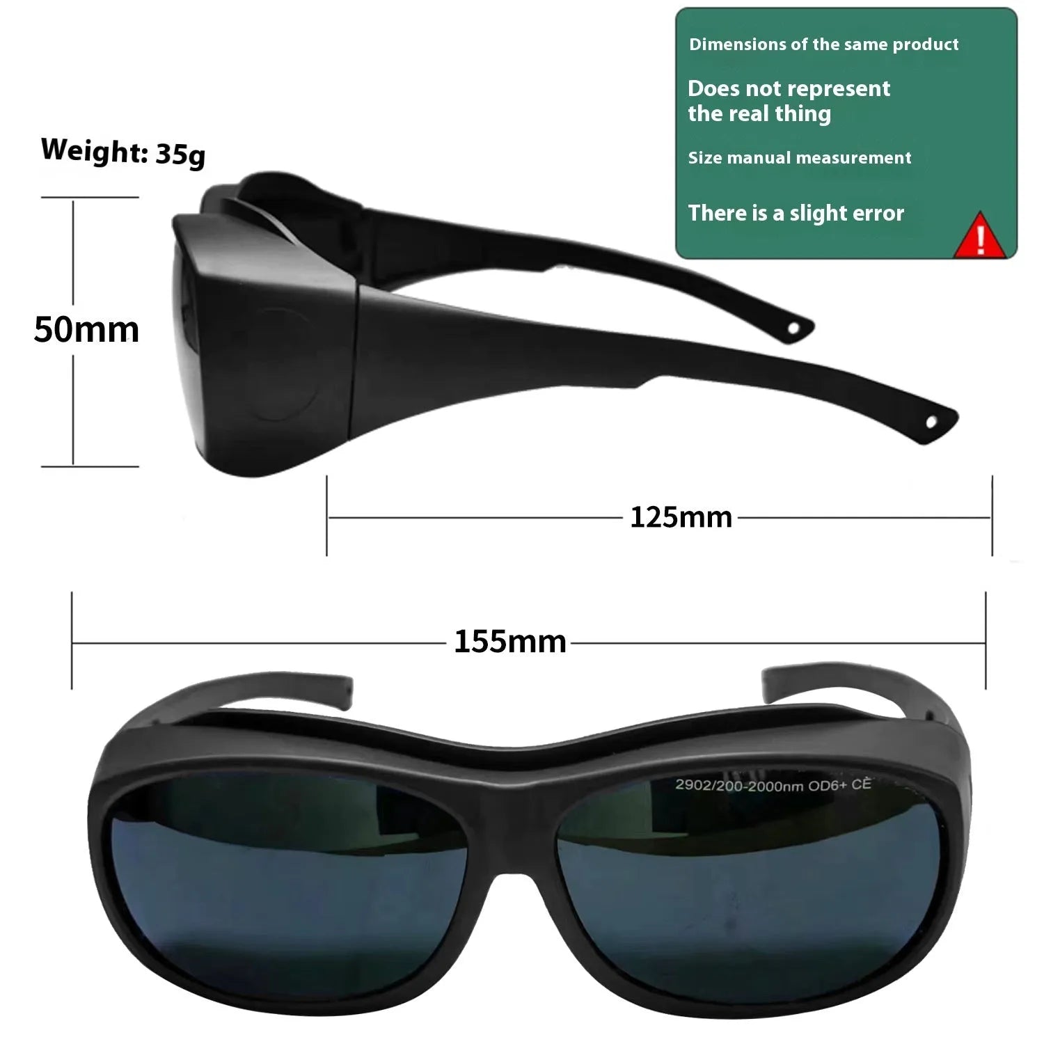 Photon Skin Rejuvenation Goggles with polycarbonate lenses for 200-2000nm laser protection