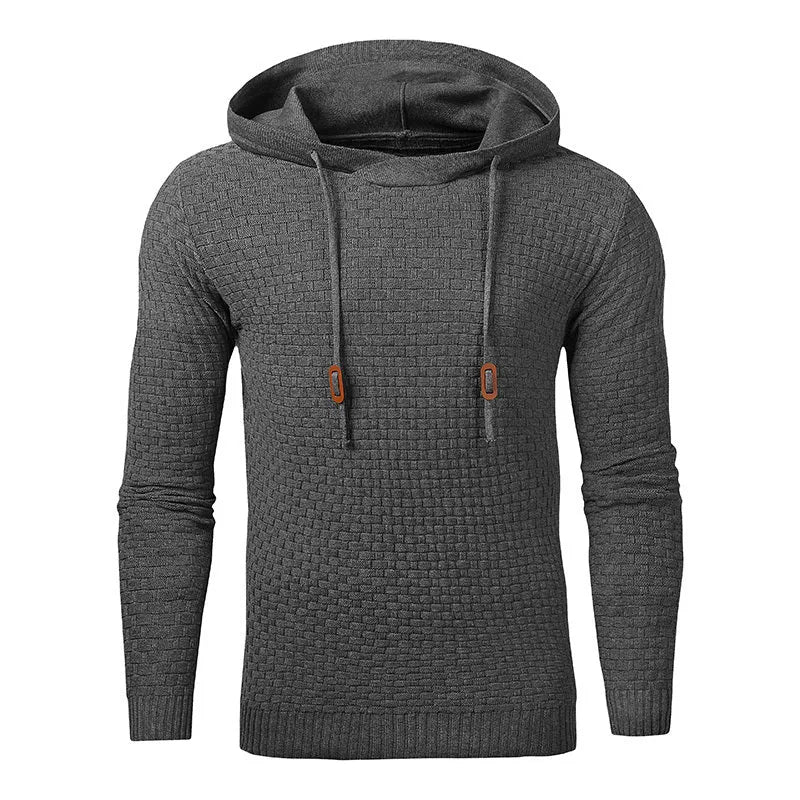 Men's heavyweight cotton blend hooded sweatshirt with front pocket in multiple colours.