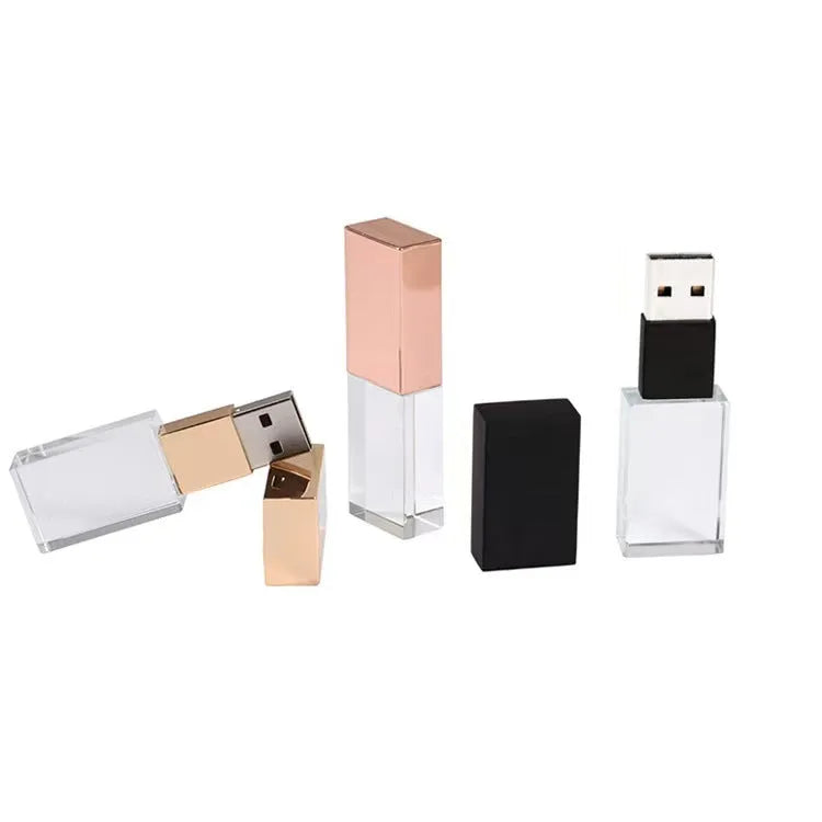 Crystal mini car USB flash drive with metal and crystal shell, USB 2.0 interface, available in multiple capacities.