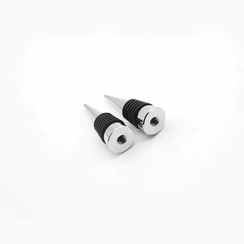 Silver zinc alloy threaded wine stopper with M8 M10 screw threads