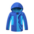 Blue thin children's jacket with full zip and long sleeves for ages 8+