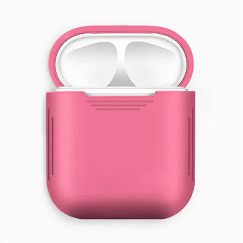 Non-Apple branded silicone protective case with shockproof earmuffs for AirPods in multiple colour options
