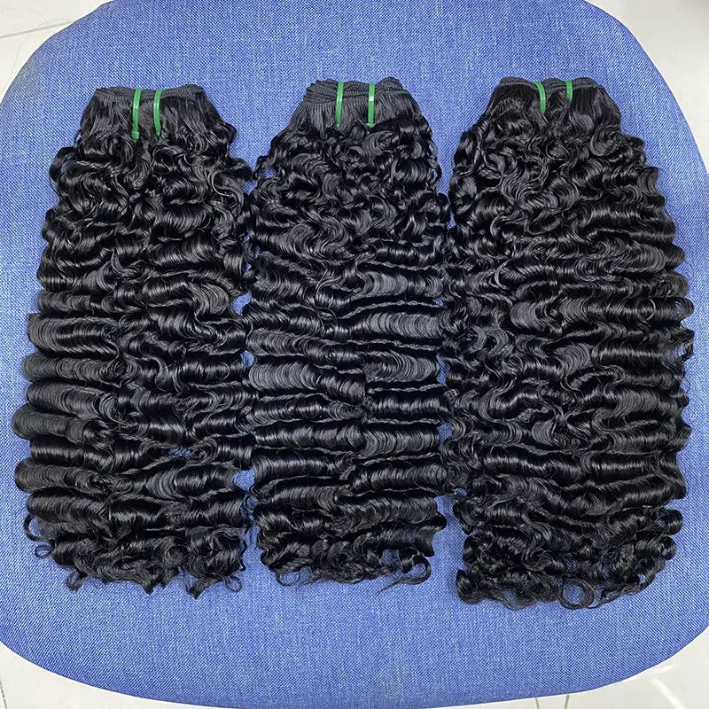 Front lace human hair wig in Pissy 06 colour showing natural hairline and length options