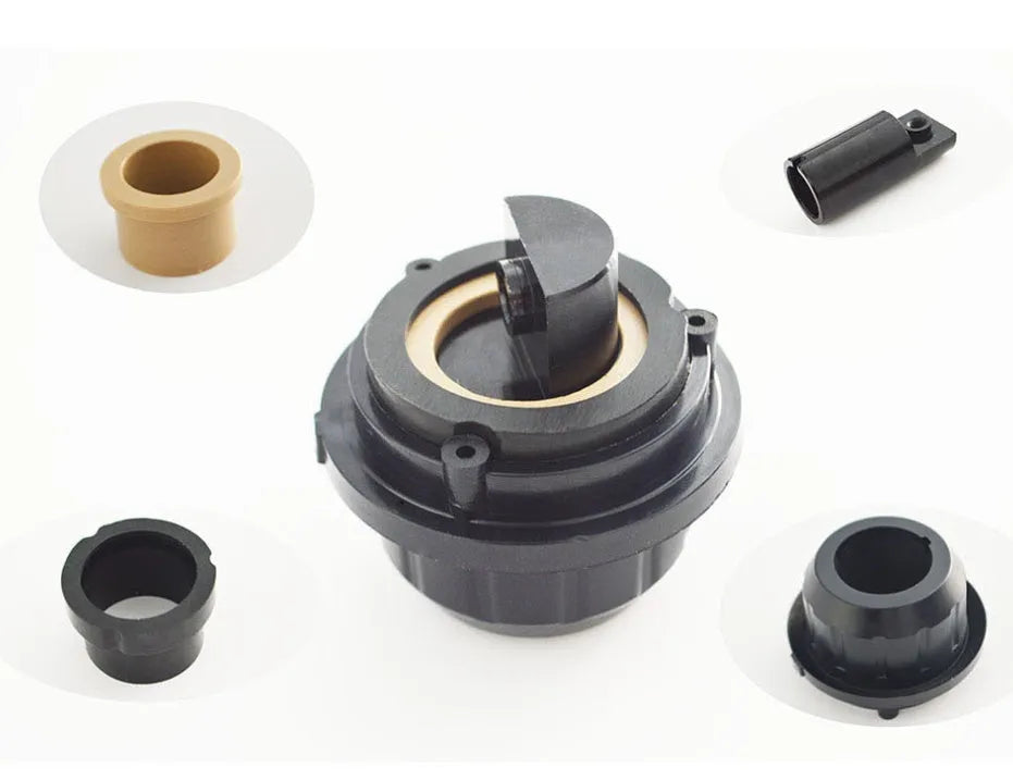 Muscle relaxation massager gun with five interchangeable heads, six frequency gears, and rechargeable battery, 25.2x24cm