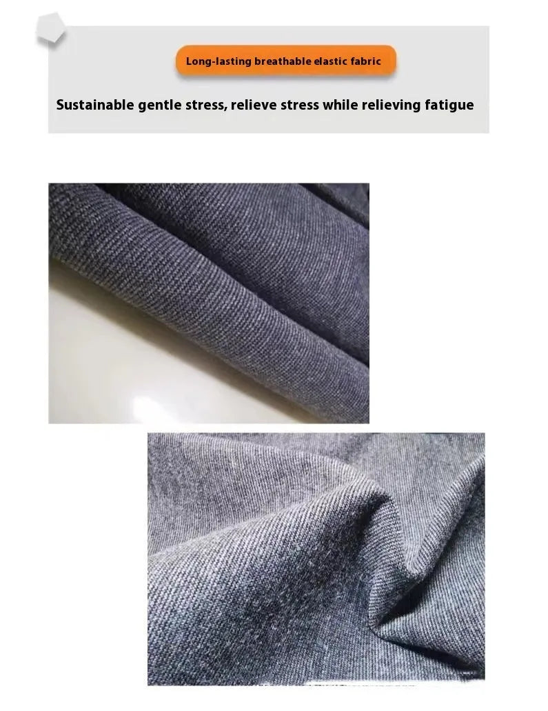 Heather Grey dog anxiety jacket warm vest with brocade cotton ponte-de-roma material, size options from XXS to XXL